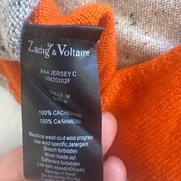 Zadig & Voltaire “Ana” 100% Cashmere Butterfly Sweater – Size M (ptp 17.5”-20”) - Picture 4 of 5